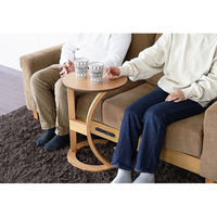 ICHIBA ロータス サイドテーブル 幅400×奥行400×高さ560mm ヴィンテージナチュラル ILT-2987VNA 1台（直送品）