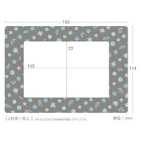 マッチングジャパン ウォールステッカー 写真立て フォトフレーム シール「小花/ブルー」1セット CO-10075-AS 1枚（直送品）