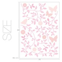 マッチングジャパン ウォールステッカー 手軽にDIY 転写タイプ「ツタに集まる蝶々/ピンク」 CO-10082-AS 1枚（直送品）