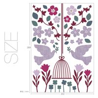 マッチングジャパン ウォールステッカー 手軽にDIY シールタイプ「幸運の鳥/パープル」 CO-10088-AS 1枚（直送品）