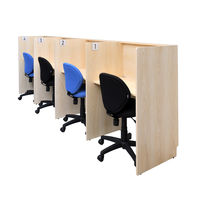 【車上渡し】アール・エフ・ヤマカワ パネルデスク コンセント付 ナチュラル　ベース 幅800×奥行600mm 1台（３梱包）（直送品）