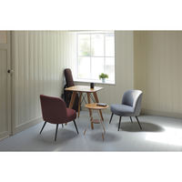 【軒先渡し】あずま工芸 プラム リビングチェア ワインレッド TLC-144 1脚（直送品）