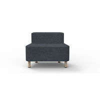 【アウトレット】サンキョーファニチャー ユニットソファ 台形 背付き外向き グレー SKSFA-TROUT-GY 1台