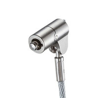 サンワサプライ nanoスロット対応セキュリティワイヤー・シリンダ錠(鍵No.1) SLE-38S-1 1個（直送品）