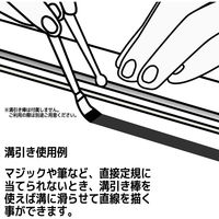 ライオン事務器 再生アクリル製インジェクション成型定規 40cm SC-40A 日本製 27185 1本