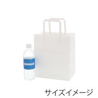 【紙袋】 Nフラットチャームバッグ 平手 220-2 白無地 003277431 1袋（50枚入）シモジマ
