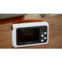 Qriom 手回し充電 ポータブル テレビ+ラジオ 長期保管可能 LEDライト・サイレン付き JYTM-RTV430（PW） 1台