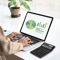 アスカ 抗菌電卓 ブラック C1249BK 1台