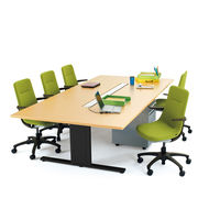 【組立設置込】サンテック クリエイティブワークテーブル2 ナチュラル 幅2700×奥行1330×高さ700mm 1台（4梱包）