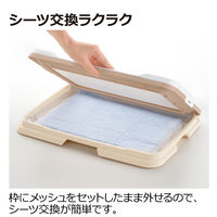 お掃除簡単ステップトレー 犬用 ワイド ダークブラウン 1個 リッチェル