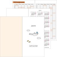 ポケットダイアリー<スリム> オジサン柄 27670006 1セット（2冊） デザインフィル（直送品）