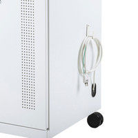 サンワサプライ ノートパソコン収納キャビネット（12台収納）ホワイト 幅600×奥行550×高さ993.5mm CAI-CAB104W 1台（直送品）