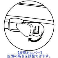 【車上渡し】SEKI Breezeチェア（ブリーズチェア） オールメッシュタイプ ブラックストライプ 1脚 （357-9825）（直送品）