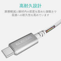エレコム Type-C-4極φ3.5mmステレオミニプラグ変換ケーブル/デザイン耐久/シルバー EHP-C35DS01SV 1個