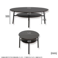 B.Bファニシング センターテーブル ブラウン 幅900×奥行500×高さ360mm TAS-0022BR 1台（直送品）