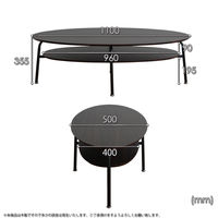 B.Bファニシング センターテーブル ダークブラウン 幅1100×奥行500×高さ360mm TAS-0023DBR 1台（直送品）