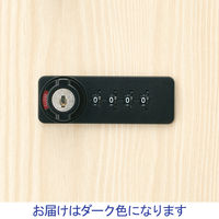 スマイル 木扉スチールロッカー 3連2段6人用 ダイヤル錠 ダーク 幅900×奥行515×高さ1790mm 1台（3梱包）