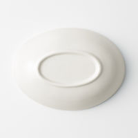 【まとめ買いセット】 無印良品 磁器ベージュ楕円皿 小 約14.5×10.5×高さ3.5cm 1箱（5枚入） 良品計画