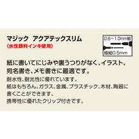 寺西化学工業 マジック アクアテックスリム パック 赤 MAQ70P-T2 10本
