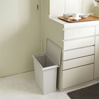 【まとめ買いセット】無印良品 ポリプロピレンフタが選べるダストボックス用フタ・横開き用 約幅22.5×奥行42×高さ3cm 1箱（5個入）