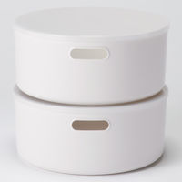 無印良品 やわらかポリエチレンケース 丸型 中 約直径36×高さ16cm 1箱（6個入） 良品計画