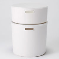 無印良品 やわらかポリエチレンケース 丸型 深 約直径36×高さ32cm 1箱（6個入） 良品計画