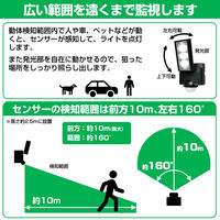 朝日電器 ソーラー式センサーライト1灯 ESL-311SL 1個