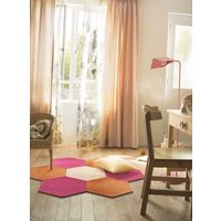 スミノエ ホームタイルカーペット 防炎 防音 巾430×長さ500mm アイボリー R-5001 1セット(4枚)