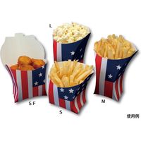 三和紙工 ワンタッチスナック容器 リバティ L アメリカンフラッグ 21200241 1包：2000枚（50×40）（直送品）