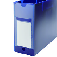 キングジム　ファイバリッツ　ボックスファイル（透明）　Ａ４　背幅１１１ｍｍ　ネイビー　ＦＶ４９０３Ｔネイ　３個