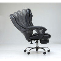 スライドフットレスト付きオフィスチェア 幅680mm 奥行670mm 高さ1010mm（直送品）