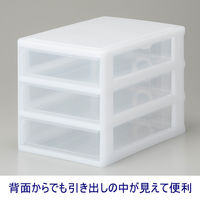 サンコープラスチック エルピス A5浅型3段クリア A5 A-503W 1セット（4台：1台×4）