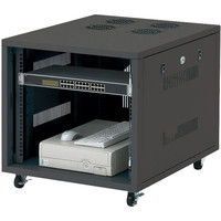 サンワサプライ 19インチサーバーボックス（9U） ブラック 幅570×奥行600×高さ580mm CP-SVNC1 1台（直送品）