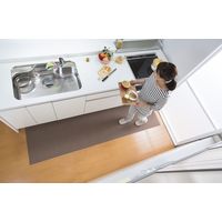 サンコー キッチンマット60×240cm ブラウン KG-06 1枚