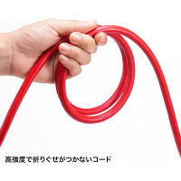 延長コード 電源タップ 1m 3P（ピン） 6個口 マグネット レッド TAP-HPM6-1R サンワサプライ 1個（直送品）