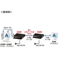 サンワサプライ ディスプレイエクステンダー(セットモデル) VGA-EXSET2N 1個（直送品）