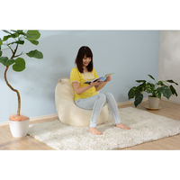 セルタン 人をだめにするソファ和楽の葵PREMIO M 幅1060×奥行880×高さ280mm タスクグリーン A862a-583GRN/618WH（直送品）