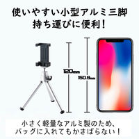 エレコム スマートフォン用/コンパクト三脚/2段伸縮タイプ/シルバー P-STALSV 1個