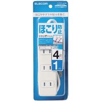 延長コード 電源タップ コンセント 1m 2ピン 4個口 ほこりシャッター 白 T-ST02N-2410WH エレコム 1個
