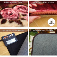 萩原 ホットカーペットカバー リオ3 幅1850×奥行1850mm ブラウン 240588303 1枚（直送品）