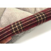 萩原 ラグ For Two チェック 幅1850×奥行1850mm レッド 240601601 1枚（直送品）