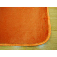 萩原 撥水低反発ラグ マシュマロ 幅1900×奥行2400mm オレンジ 240602831 1枚（直送品）