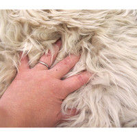 萩原 ムートンフリース SX-1009 幅600×奥行900mm ライトブラウン 240609304 1枚（直送品）