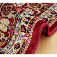 萩原 ウィルトンラグ シャハリヤ 幅2400×奥行2400mm レッド 240611521 1枚（直送品）