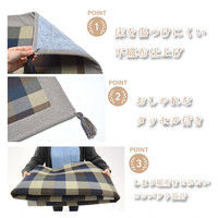 萩原 インド綿ウール混ボンディングラグ メルモ 幅1850×奥行1850mm ブルー 270065515 1枚（直送品）