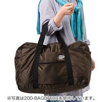 サンワダイレクト 折りたたみバッグ（旅行＆スーツケース対応・軽量・31リットル・ブラック×ブルー） 200-BAG076BLB 1個（直送品）