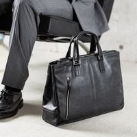 サンワダイレクト ビジネスバッグ（日本製・豊岡製・岡山デニム使用・撥水加工・ショルダーベルト付・ブラック） 200-BAG140BK 1個（直送品）