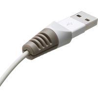 サンワダイレクト ケーブル保護カバー（断線防止・iPhone・USBケーブル・ケーブルプロテクター） 200-CA024GY 1個（直送品）