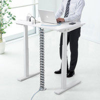 サンワダイレクト 昇降デスク用ケーブルカバー（昇降デスク・ケーブルカバー・配線カバー・ケーブルガード） 200-CA035 1個（直送品）