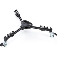 サンワダイレクト キャスター付き三脚台（ドリー撮影台車・折りたたみ式） 200-CAM027 1個（直送品）